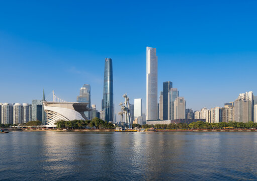 Zhujiang New Town Skyline-guangzhou